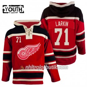 Barn Ishockey Detroit Red Wings Dylan Larkin 71 Röd Sawyer Hooded Sweatshirt